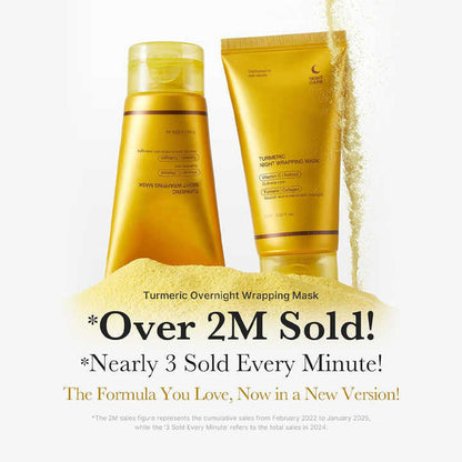 🌿✨ Kojic Acid Turmeric Night Wrapping Mask